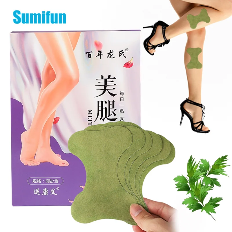 

6pcs Wormwood Leg Slim Patches Weight Loss Plaster for Leg Arm Lower Body Fat Burning Plaster Anti Cellulite Lose Weight Patch