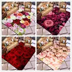 Противоскользящий 3D коврик в виде розы для гостиной и спальни