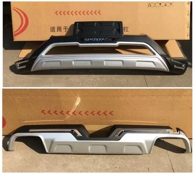 High quality plastic ABS Chrome Front&amprear Bumpers Skid Protector Molding 2pcs For KIA Sportage R 2018-2020(front + back) | Автомобили