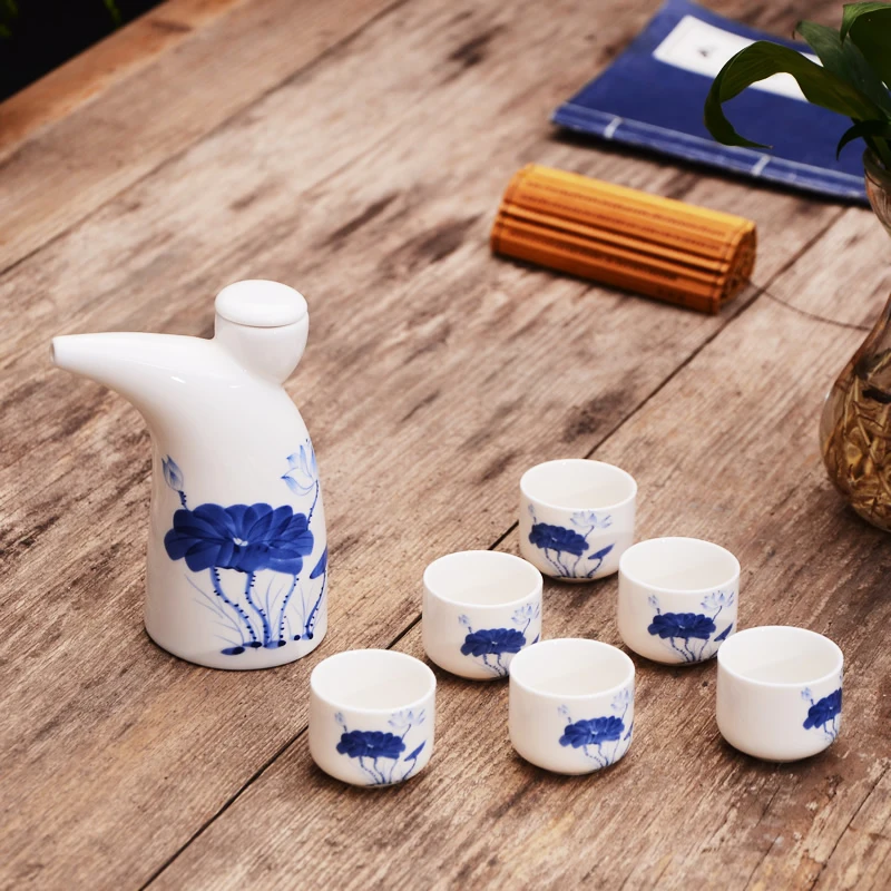 7 шт./компл. винтажный керамический набор японский фарфоровый для вина кухонный