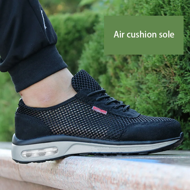 

Safety Shoes With Steel Toe Cap Anti-Smashing Anti-Stab Work Shoes Men's seasonal Breathable Labor Protection Shoes Ultra-Light