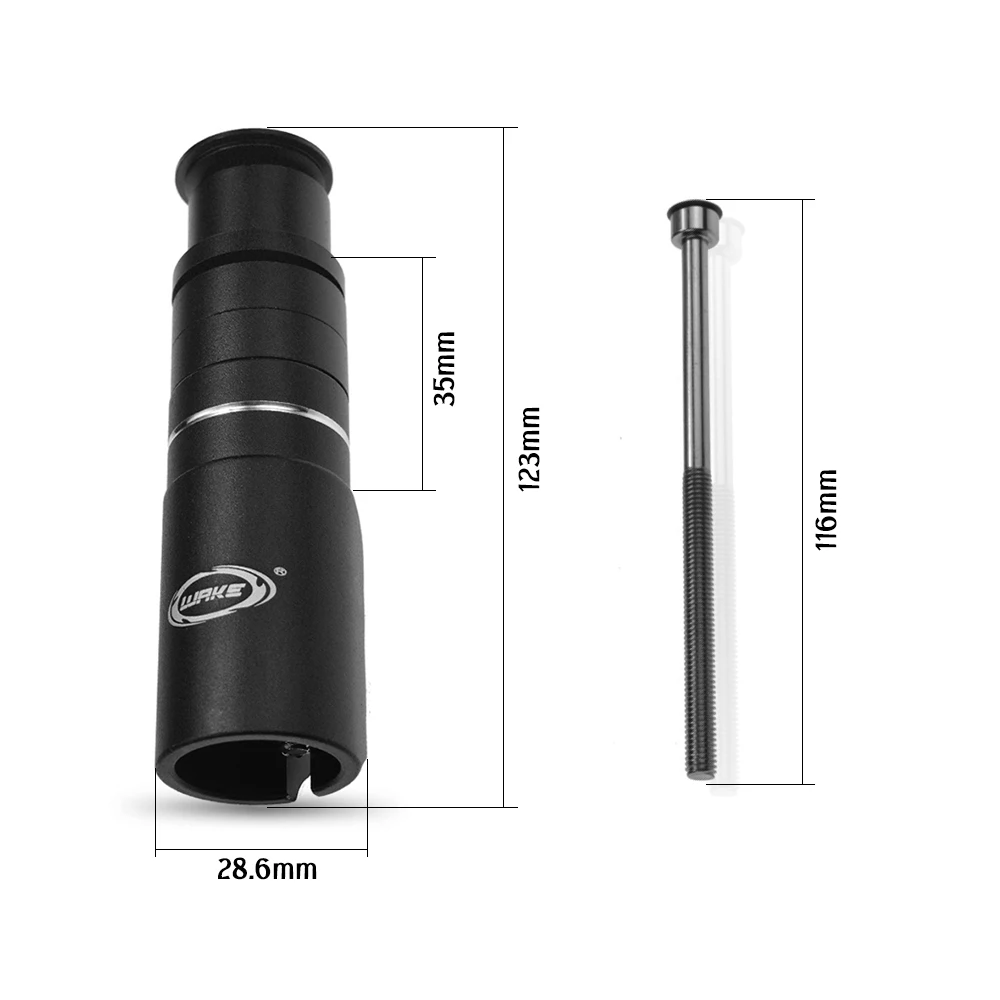 Удлинитель штока вилки велосипеда переходник на руль подъем и удлинение черного