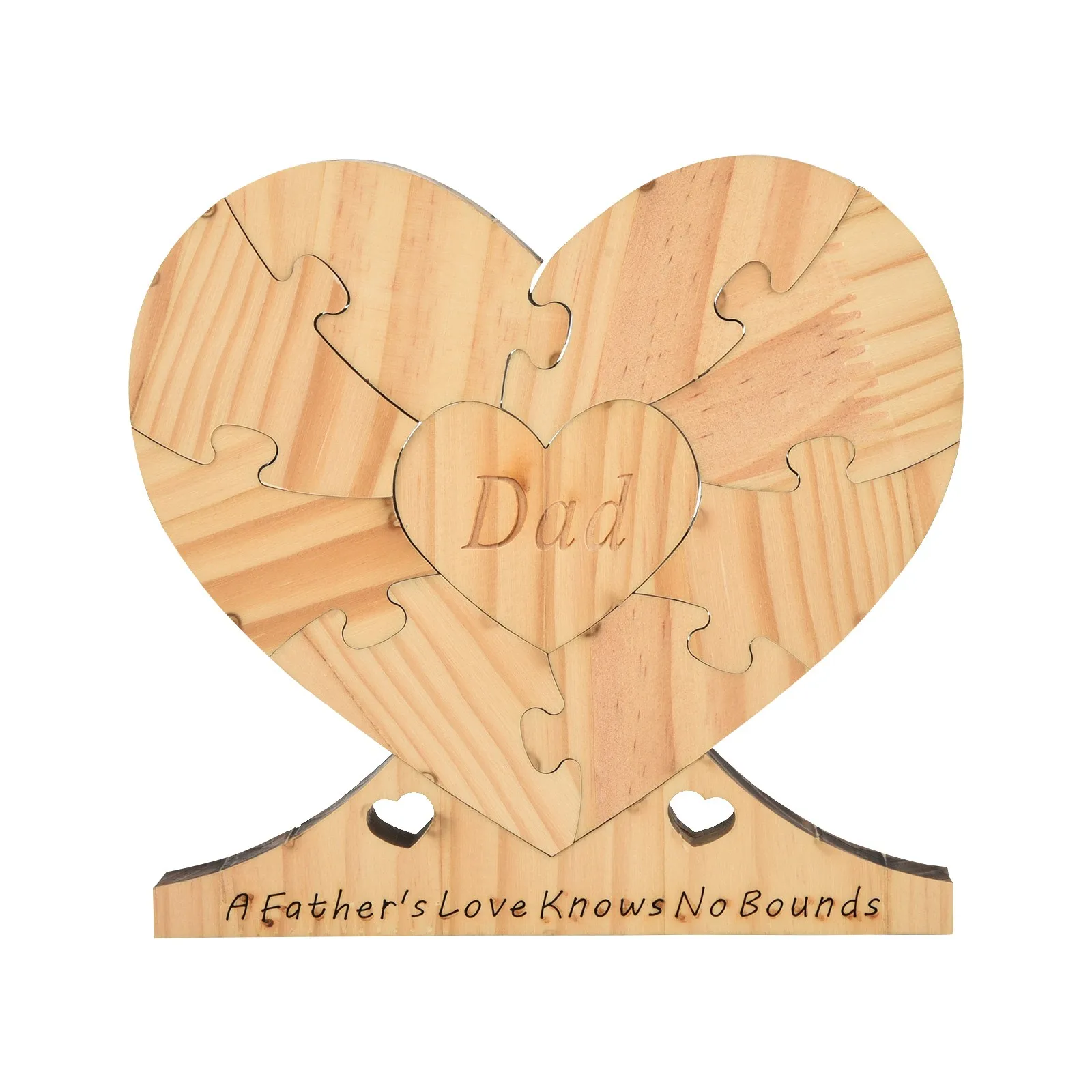 Для Father's Day Значимые Подарки 1 шт. творческий в форме сердца деревянные фигурки