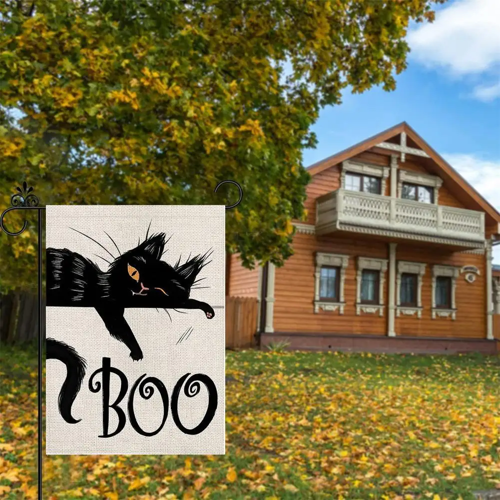 

Thanksgiving Festival Garden Flag Fine Stitching Seasonal Patio Holiday Flag Polyester Cute Pattern 47cm x 32cm