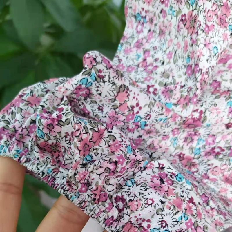 

Women Summer Dress Ladies Fashion Casual V Neck Short Sleeve Wrap Print Lace Up Robe Dress Vestidos