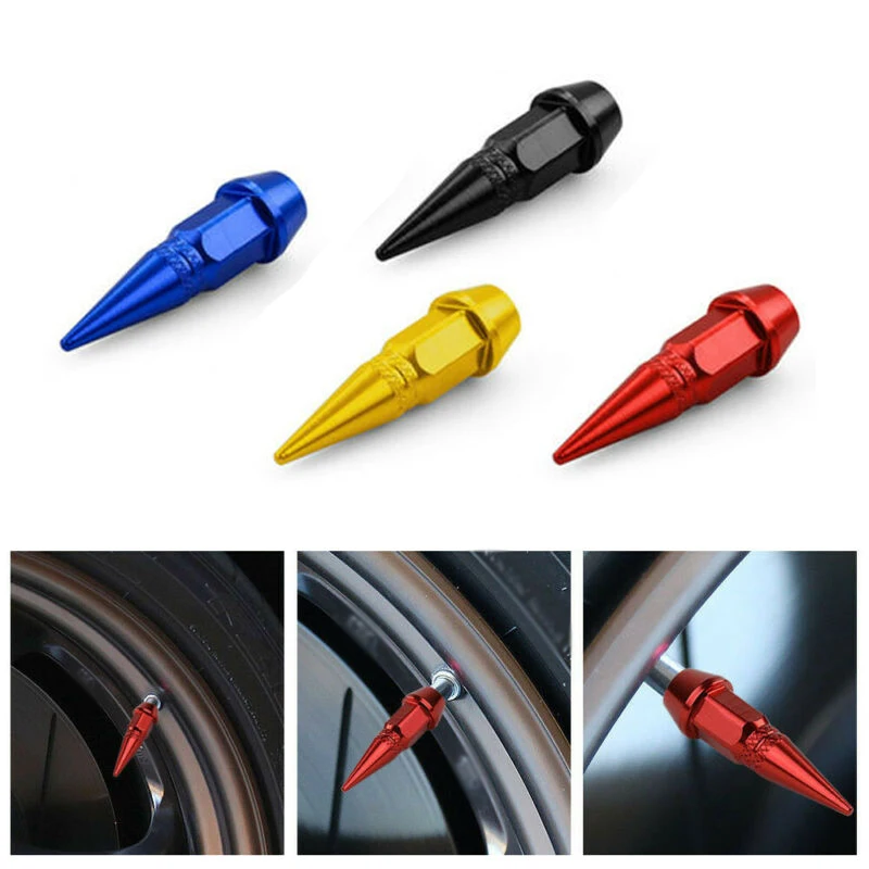 

Accessories Valve Stem Cap 4pcs Aluminum Bike Dustproof Motorcycle Tire