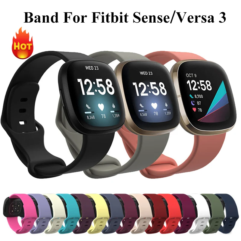 

Сменный ремешок для Fitbit Versa 3 Силиконовый ремешок для Fitbit смысл браслет ремешок на регулируемом наручном браслете аксессуары для смарт-часо...