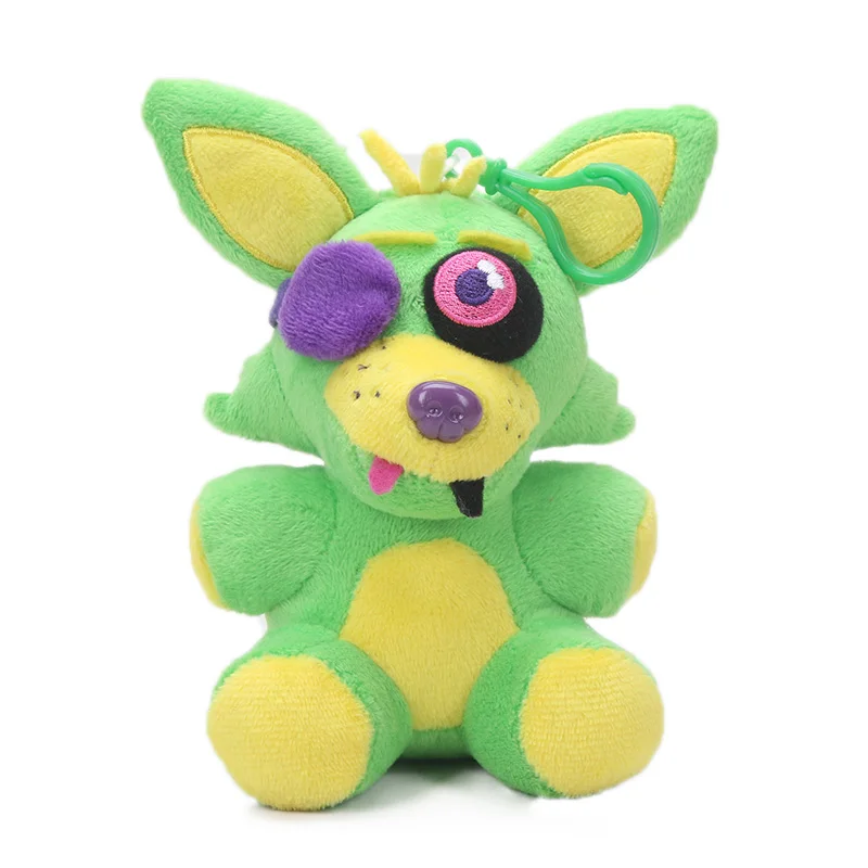 14 см Five Nights At Freddy's 4 плюшевая подвеска FNAF Foxy Chica Bonnie Золотой Фредди кошмар Фредди медведь брелок игрушки - Цвет: green foxy