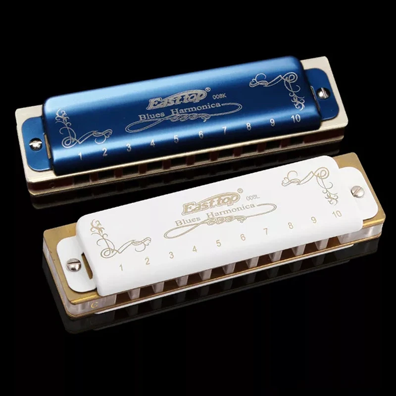 Easttop Diatonic губная гармоника 10 отверстий Губная гармошка рот органный музыкальный инструмент Ключ C Музыкальные инструменты Восточный Топ T008K T008L