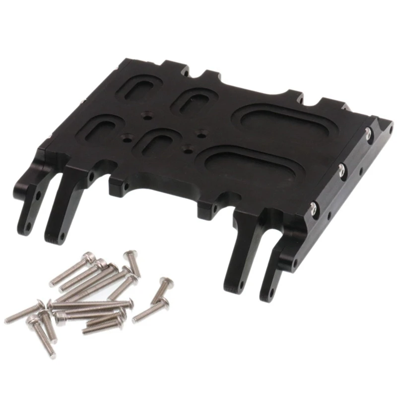 

4x High Grip 2.2 Inch Rubber Tire Alloy Beadlock Rims Wheel for Traxxas Trx4 Hsp & 1set Center Gear Box Mount Skid Plate