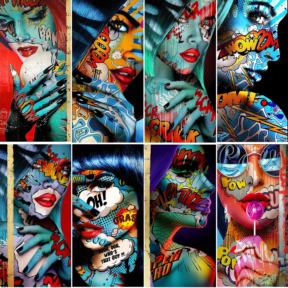 Раскрашивайте по номерам картины на холсте граффити в уличном стиле крутая