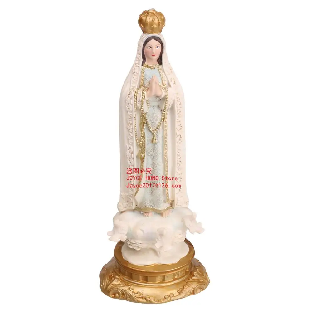 

Resin Blessed Our Lady Of Fatima Holy Figurine Saint Virgin Mary Holy Statue Religious Decoration Catholic Home Decor 7.4 inch
