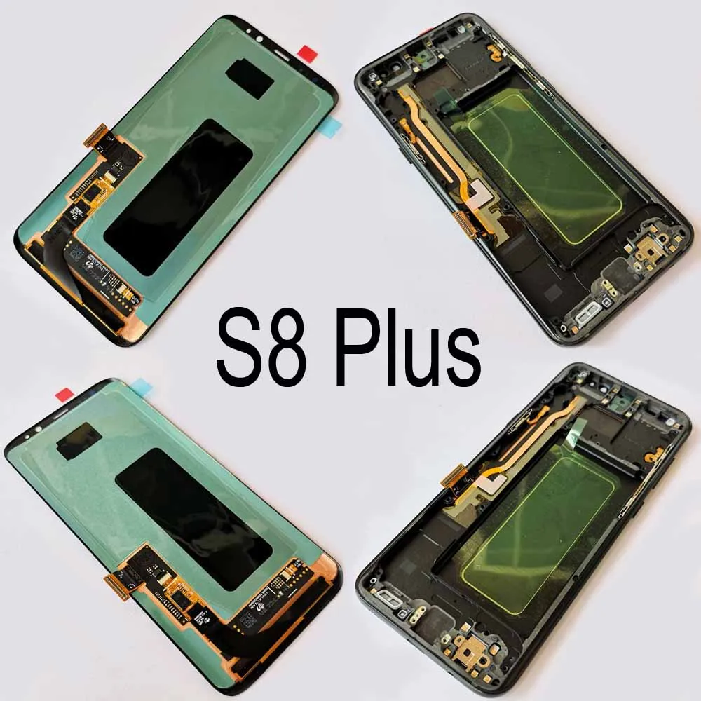 Для samsung S8 G950 G950F ЖК экран Plus G955 с сенсорным дигитайзером рамкой в сборе|Экраны для