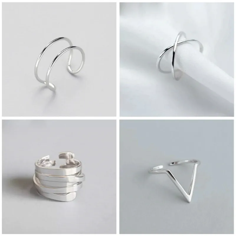 

Minimalist Ring For Women Fashion Creative Hollow Irregular Geometric Cross Twist Open Joint Ring Birthday Party Jewelry Gifts