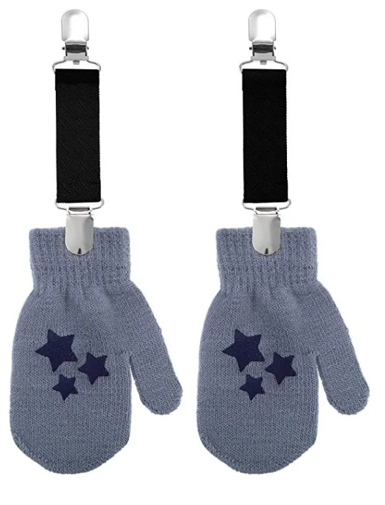 Детские зимние зажимы для варежек эластичные перчатки из нержавеющей стали