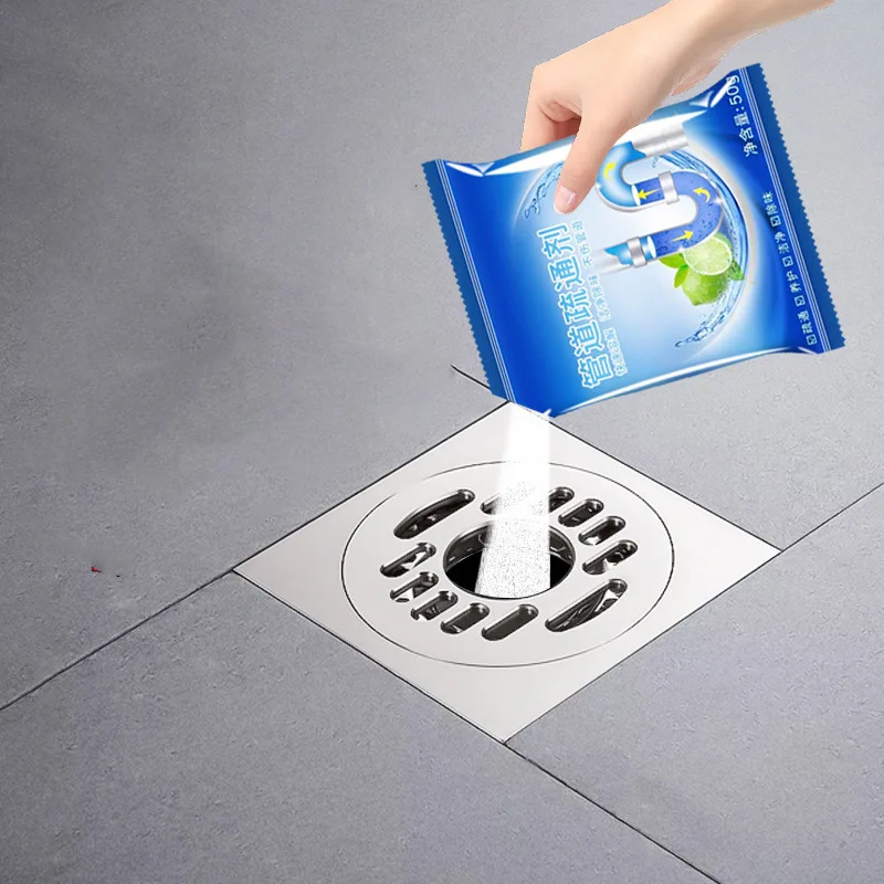 

10pcs Drain Cleaners Strong pipe dredging agent kitchen water pipe sewer toilet closestool clean deodorant Powder Sink Drain
