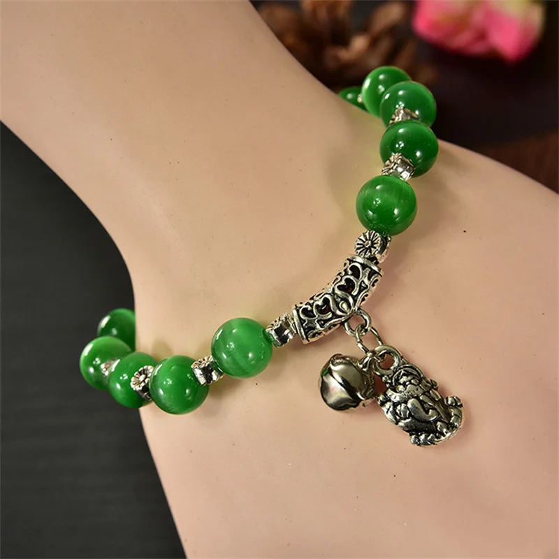 Браслет с подвеской из искусственного агата кошачий глаз для мужчин и женщин |