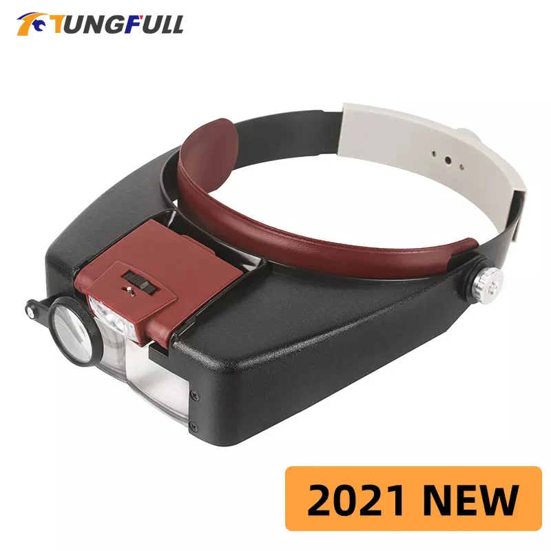 

Glasses With Magnifying Glass Watch Maintenance Headband Glasses Magnifier Wearing Style For Reading Jewelry Watch Repair Tool