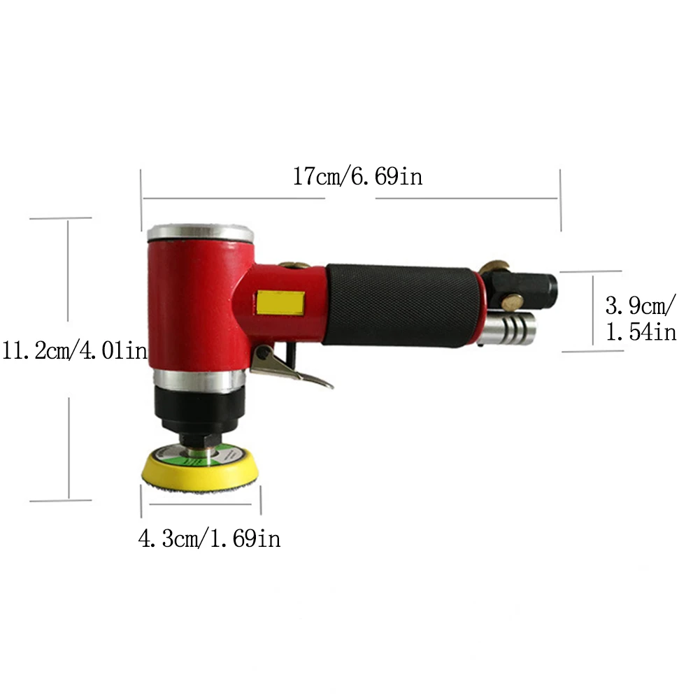 

Mini Orbital Air SanderPneumatic Polishing Grinding Machine Air Tools Buffer Dual Action Orbital Polisher for Auto Sanding Tools