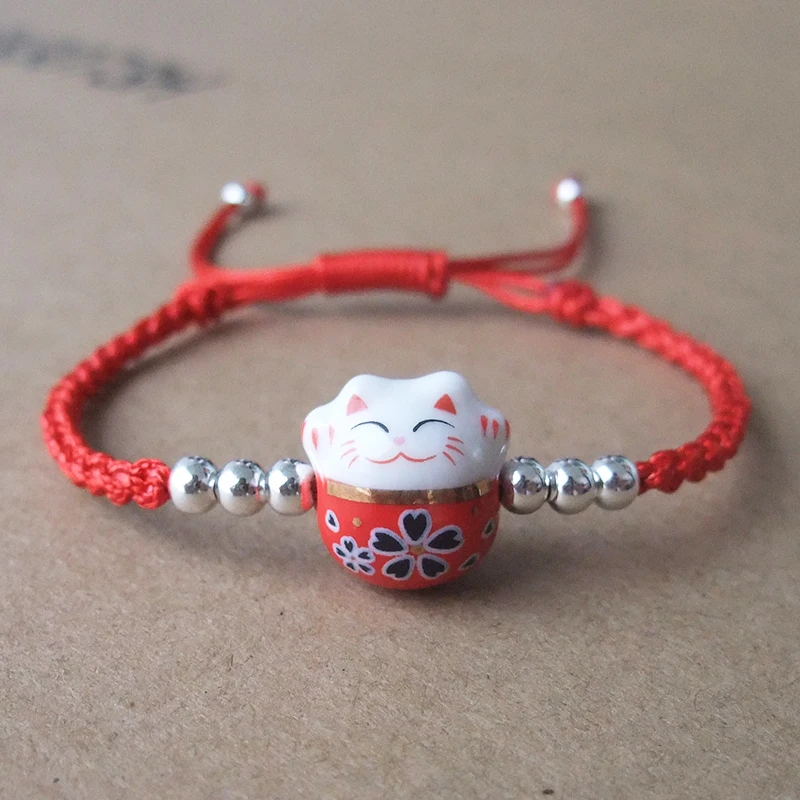 Браслет ручной работы из серебра 925 пробы с изображением милого счастливого