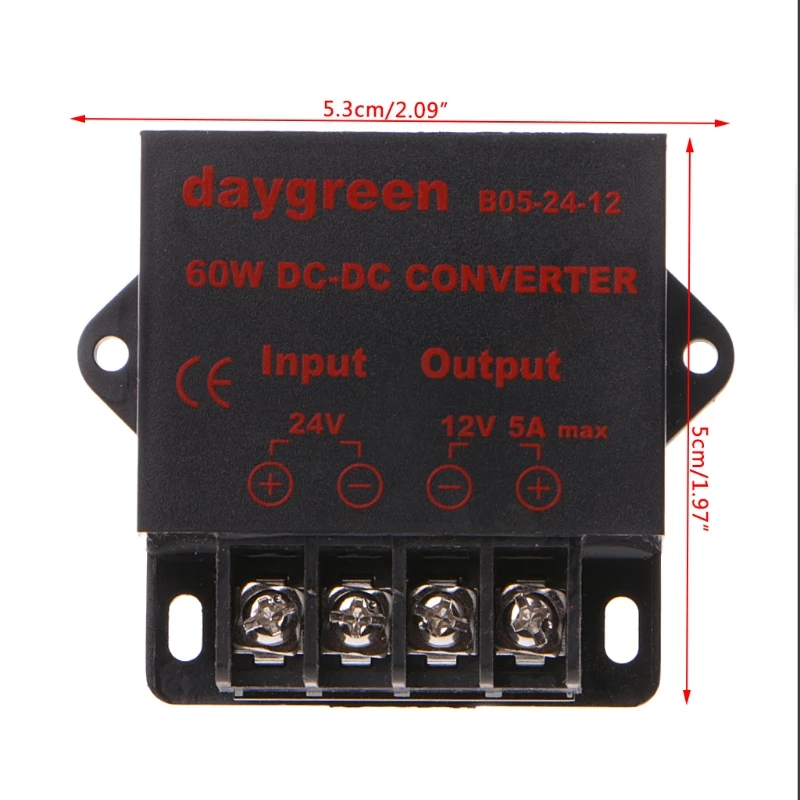 

DC-DC 24V To 12V 5A Converter Step Down Module Adjustable Voltage Regulator Transformer