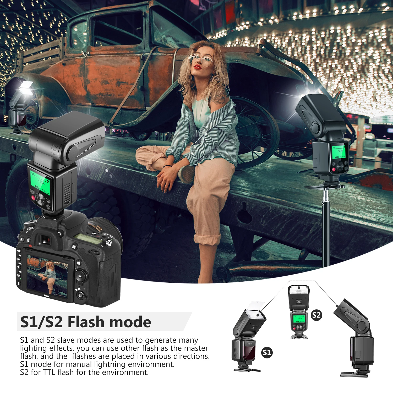 Neewer PRO i-TTL Flash * Deluxe Kit для NIKON DSLR D7100 D7000 D5300 D5200 D5100 D5000 D3200 D3100 D3300 D90 D800 D700 D300 |
