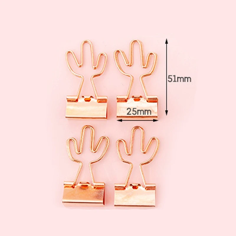 Coloffice 4 шт./компл. креативные зажимы-скобы из розового золота с фламинго зажимы для