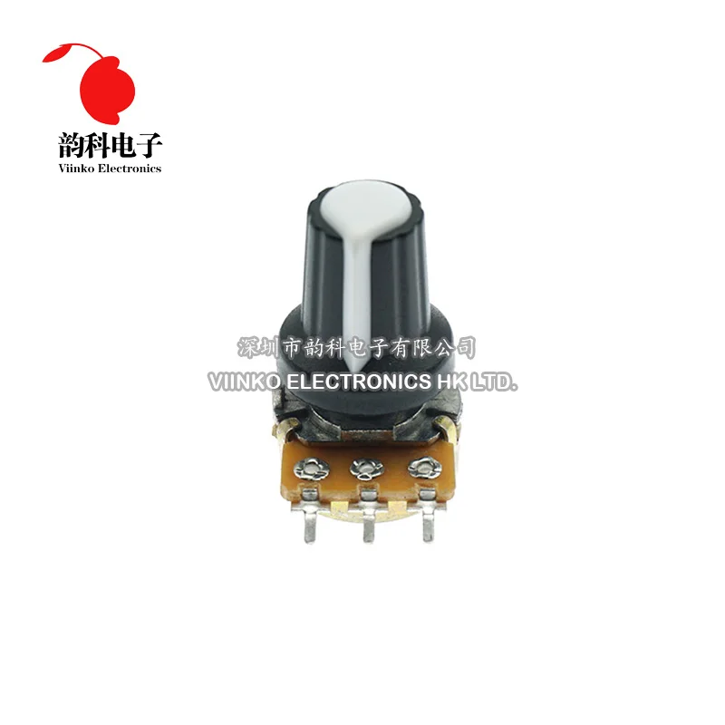 5 шт./лот WH148 1-10 K 20K 50K 100K 500K Ohm 15 мм 3 штифта линейный подшипник с коническим поворотный потенциометр резистор для Arduino с AG2 белый колпачок