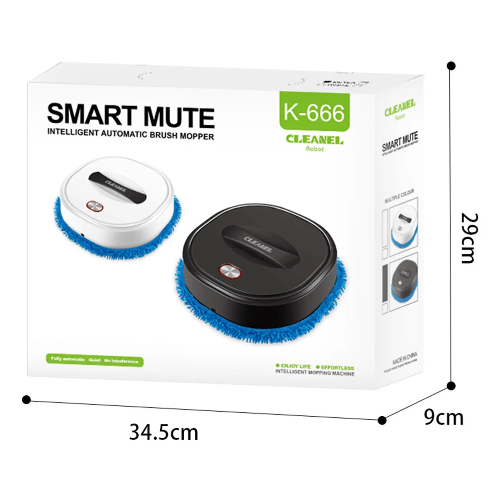 k-999 smart mute Home Smart Mopping Robot Lazy Automatic Floor Dry And Wet machine cleaning tools | Дом и сад