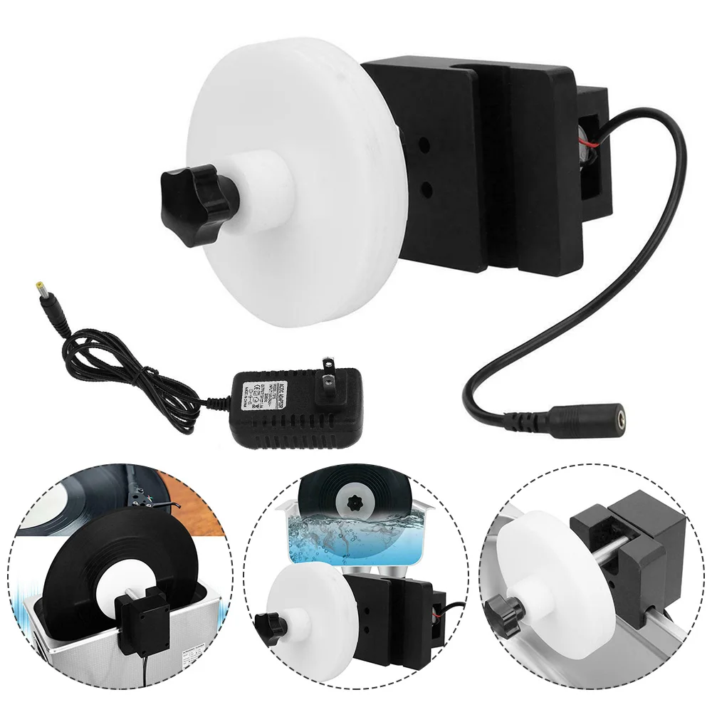 

Adjustable Power US Plug Vinyl Record Cleaner Rack Rotating Ultrasonic Home Steel Disc Album Holder Durable For Cleaning Machine