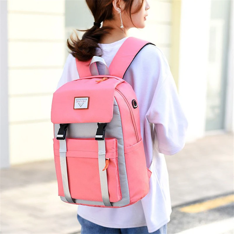 Повседневный женский рюкзак в Корейском стиле, сумки на ремне для девочек-подростков, водонепроницаемые дорожные сумки из ткани «Оксфорд», ... от AliExpress WW