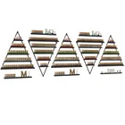 Полки для маникюра, настенные вешалки, треугольные, для УФ-лака, полки для косметики, выставочные украшения, органайзер для витрины полка для хранения на стене