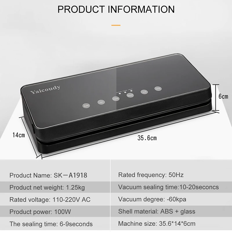 

Vacuum Food Sealers kitchen Vacuum Sealer Machine Including 10pcs Bags Free Household Food saver Vacuum Packing