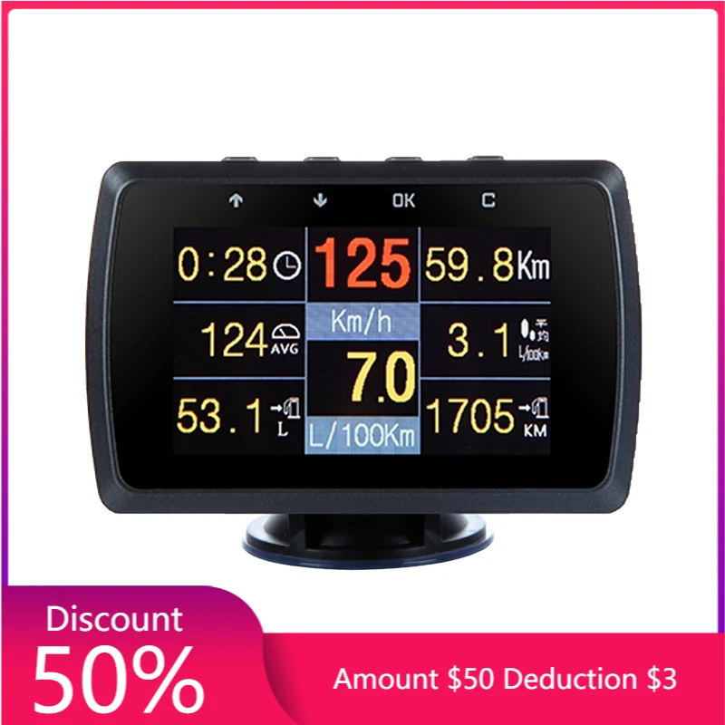 CXAT A501 Multi Functional Smart Car OBD HUD Digital Meter Fault Code Alarm Display autool x50 pro obdii hud obd head up display car speed meter scanner multi function automobile speedometer with fault diagnosis