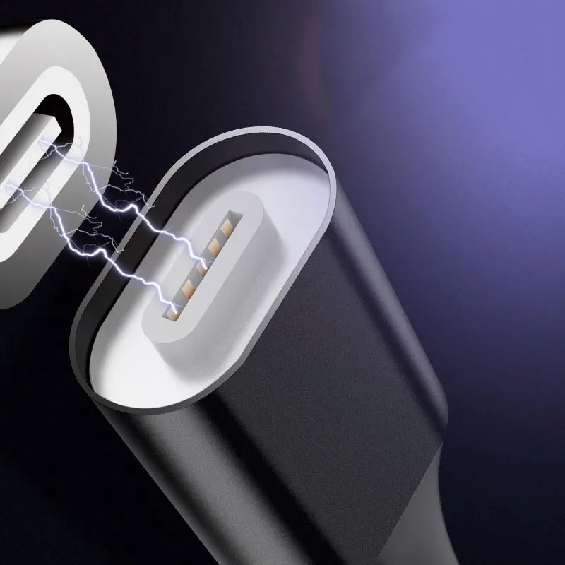 Usb-кабель Магнитный светодиодный свет 2M 3A кабели для зарядного устройства USB для IPhone Xs Max IPhone6s7s8x Plus Ipad Mini 1 2 3 4 зарядное оборудование
