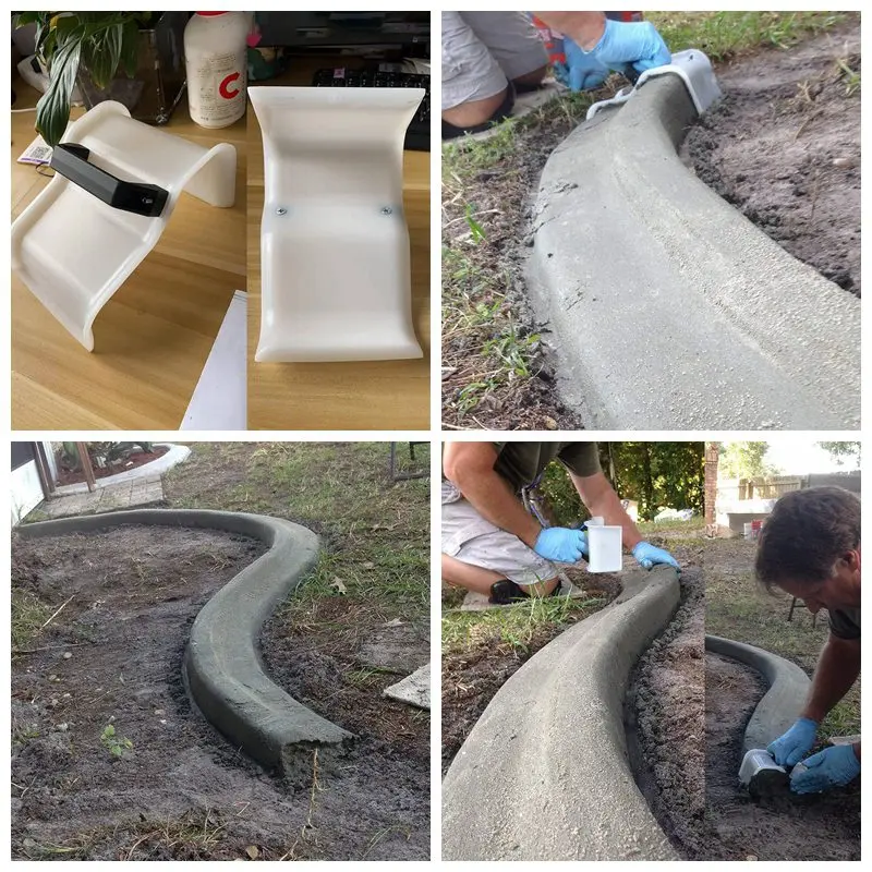 

Garden DIY Modeling Plastic Soil Plaster Garden Concrete Trowel Garden Yard Curb Tool Skimming Tile Flooring Grout Plastering