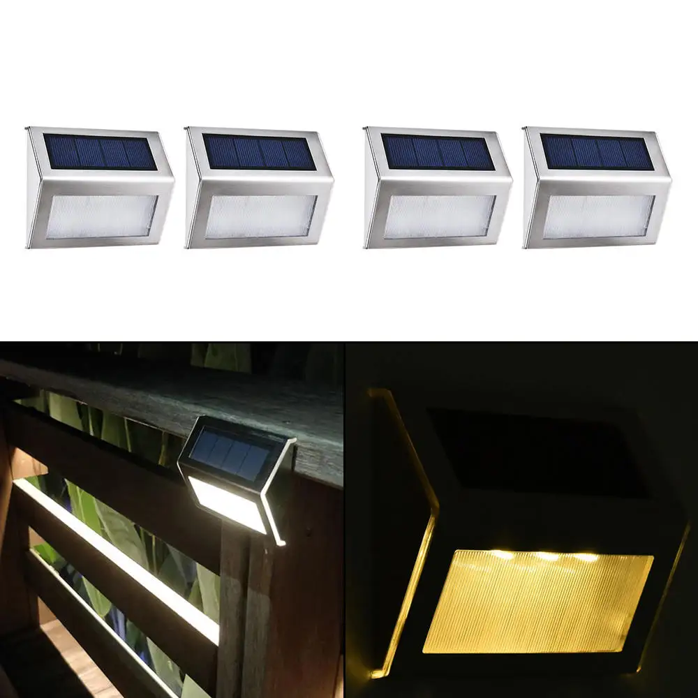 

1PC Outdoor Solar Power LED Light Garden Fence Wall Pathway Stair Yard Lamp Home Garden Supplies