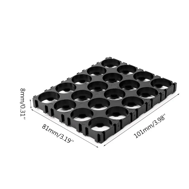 

10x 18650 Battery 4x5 Cell Spacer Radiating Shell Pack Plastic Heat Holder Black Drop Shipping Support