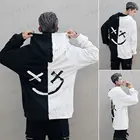 Мужские толстовки с капюшоном, с принтом улыбки, размеры США уличная одежда в стиле хип-хоп, 3XL, размера плюс