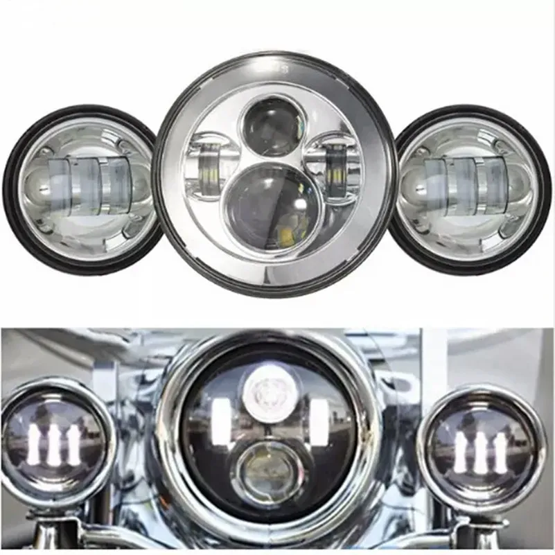 

Передсветильник для универсальных запчастей мотоциклов, 7-дюйсветодиодный вая светодиодная фасветильник для двигателя 4,5 дюйма, 4 1/2 дюйма, ...