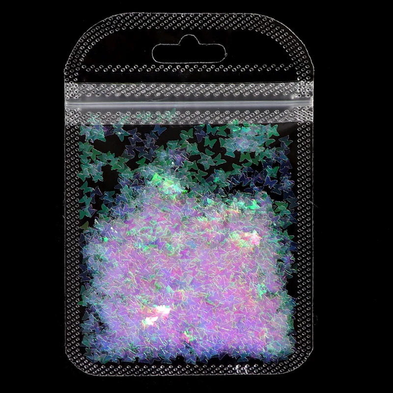 

12 Colors/set Holographic Butterfly Sparkly Nail Art Sequins 3D Glitter Paillette Flakes Slices Decorations Manicure Accessories