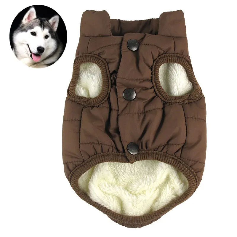 Осенне-зимняя одежда для собак теплая флисовая хлопковая жилетка куртка