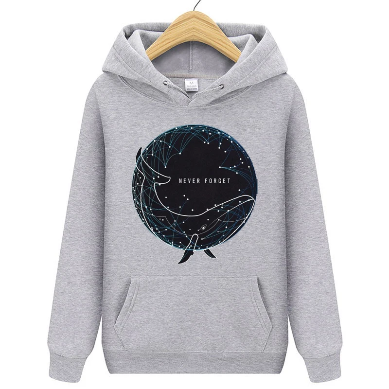 

Толстовка мужская с принтом волшебного Кита, худи с геометрическим рисунком, повседневная кофта с длинным рукавом, модная осенняя одежда