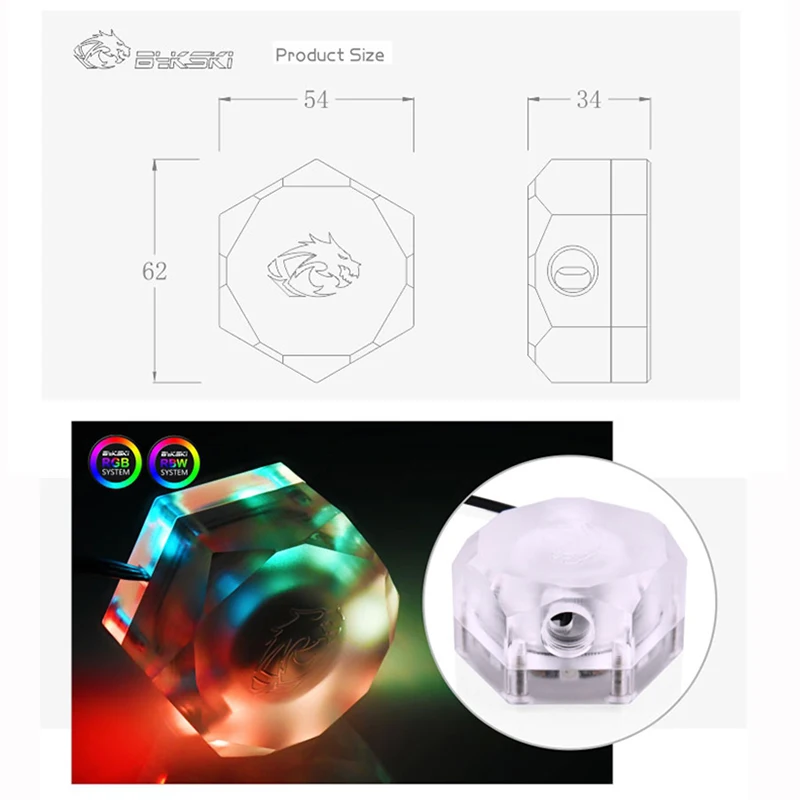 BYKSKI кулер для воды расходомер 6-Way G1/4 нить расходомер установки 5V A-RGB светильник для ореолом Хладагент фильтр водяного охлаждения Cooler