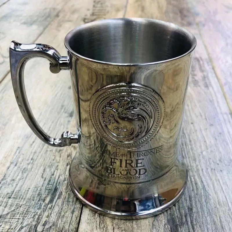 Игра престолов кружки кофе 304 кружки из нержавеющей стали и кружки большой емкости посуда для напитков