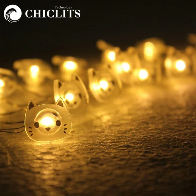 

Светильник-гирлянда в виде кошки, 20 светодиодов, 2 м
