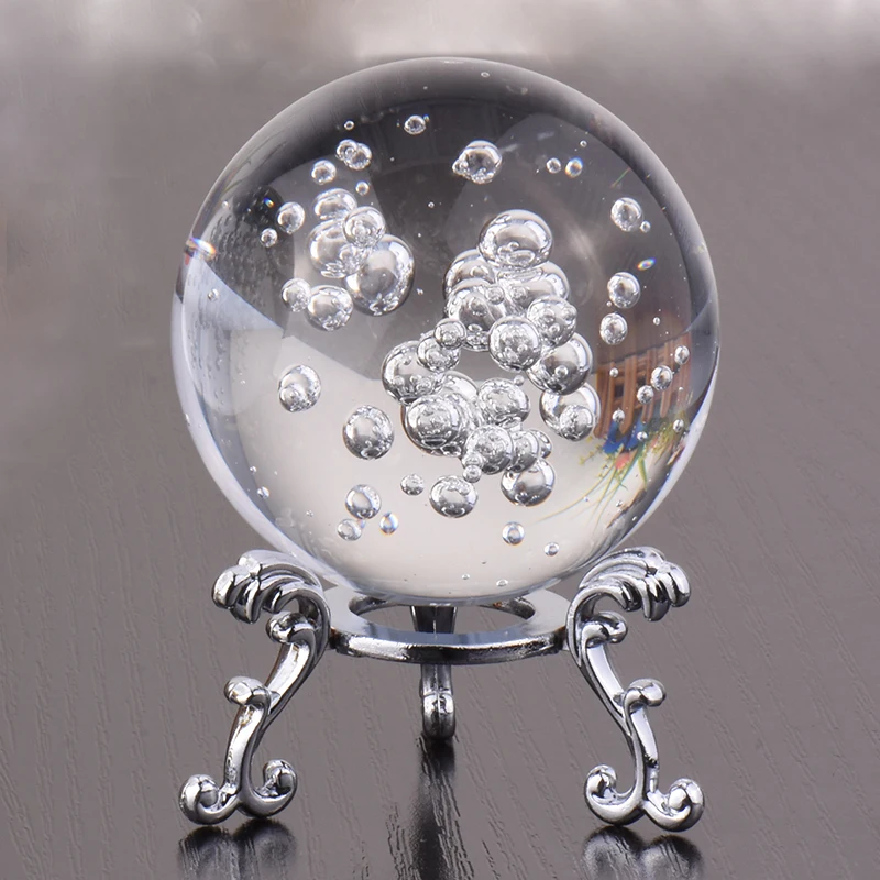 Кварцевый волшебный стеклянный украшение в виде хрустального шара фэн-шуй 80 мм