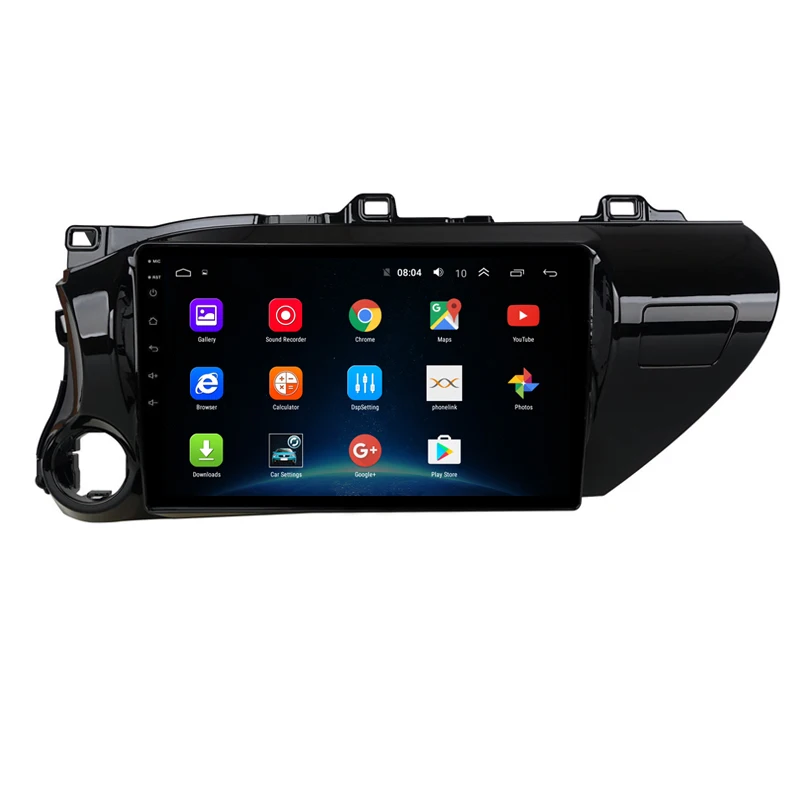 10," четырехъядерный Android 9,1 автомобильный DVD gps для TOYOTA Hilux Мультимедиа Навигация Радио Стерео головное устройство bluetooth wifi
