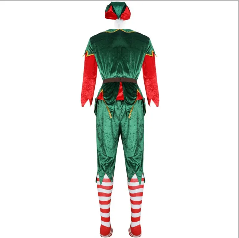 Couples Christmas Elf Costume Women&ampMen Santa Claus Cosplay Xmas Santa`s Helper Outfit For Women Men Plus Size | Тематическая