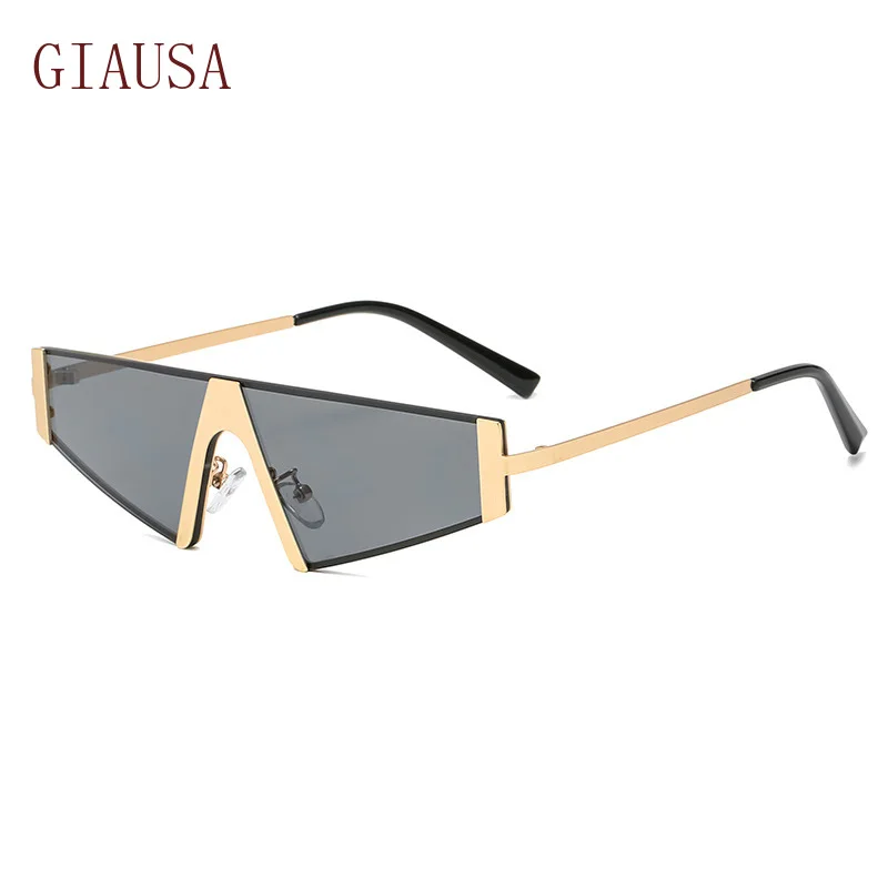 

GIAUSAMetal personality frameless sunglasses, outdoor anti ultraviolet modern show street Sunglasses night vision goggles